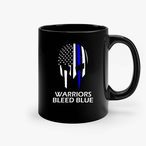 Warriors Bleed Blue Ceramic Mugs