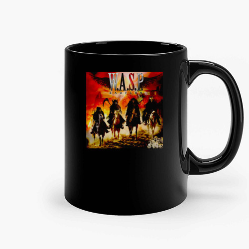 Wasp Metal Rock Band Legend Album Babylon Logo Music Ceramic Mugs