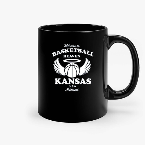 Welcome To Basketball Heaven Kansas Ceramic Mugs