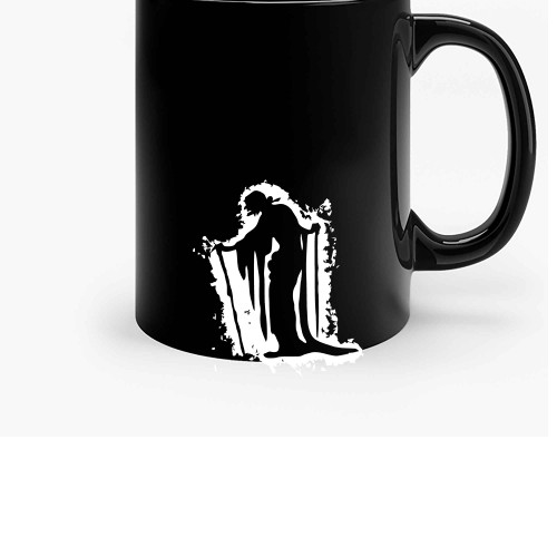 Witch Witchcraft White And Black Silhouette Ceramic Mugs