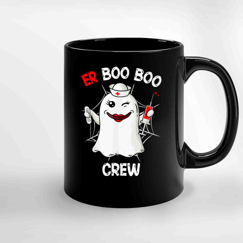 Women Er Boo Boo Crew Nursing Shirt Halloween Nurse Costume Ceramic Mugs