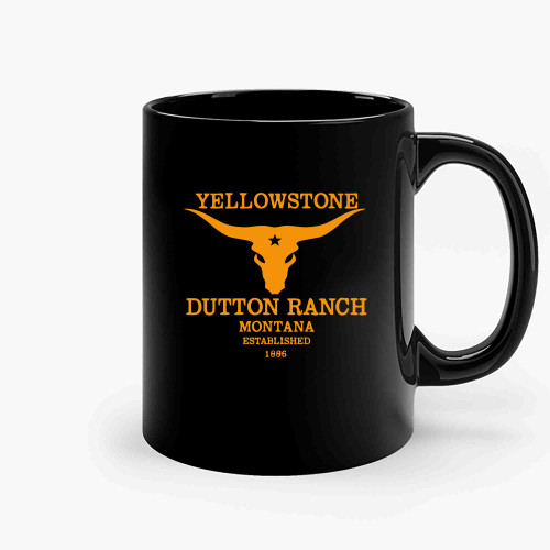 Yellowstone Skull Bull Dutton Ranch Ceramic Mugs