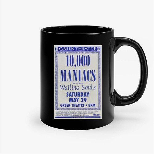 10000 Maniacs Vintage Concert Ceramic Mug