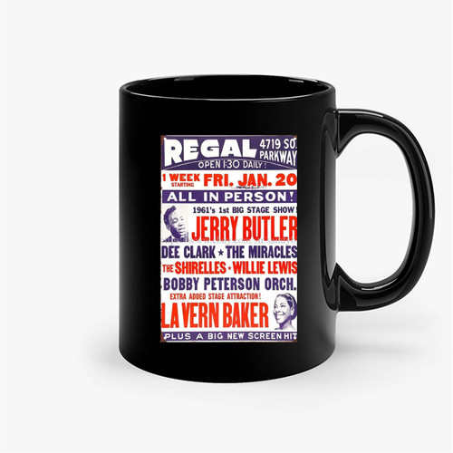 1961 Miracles Jerry Butler Concert Ceramic Mug