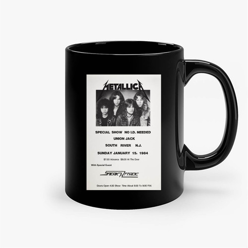 A Metallica Union Jack Concert Ceramic Mug