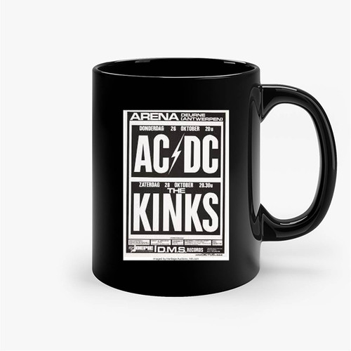 Ac Dc Kinks Sporthal Arena Concert Ceramic Mug