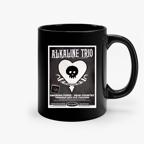 Alkaline Trio 2011 Anniversary Tour Seattle Concert Ceramic Mug