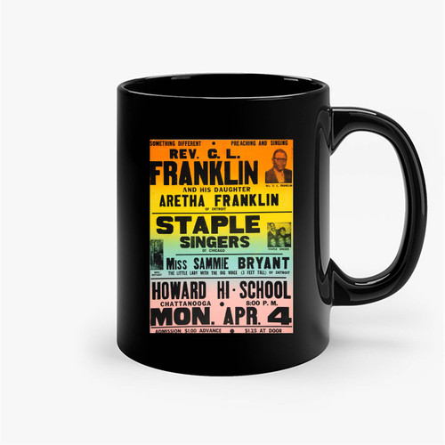 Aretha Franklin Staple Singers 1960 Concert Ceramic Mug