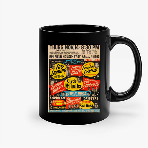 Buddy Holly Chuck Berry Eddie Cochran Everly Bros 1957 Biggest Ceramic Mug