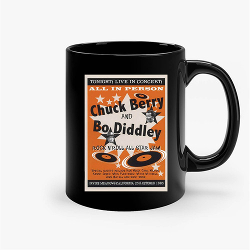 Chuck Berry And Bo Diddleys Rock N Roll All Star Jam Ceramic Mug
