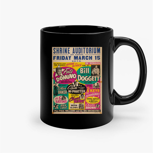 Chuck Berry Fats Domino 1957 Biggest Show Of Stars Concert Ceramic Mug