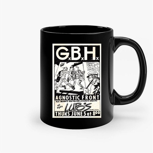 Eliteprint Gbh Agnostic Front Classic A3 Vintage Band Rock Blues Alternative Concert Music Ceramic Mug