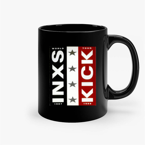 Inxs Kick World Tour Uk Tour Programme Tour Programme Kick World Tour Inxs 27816 Ceramic Mug