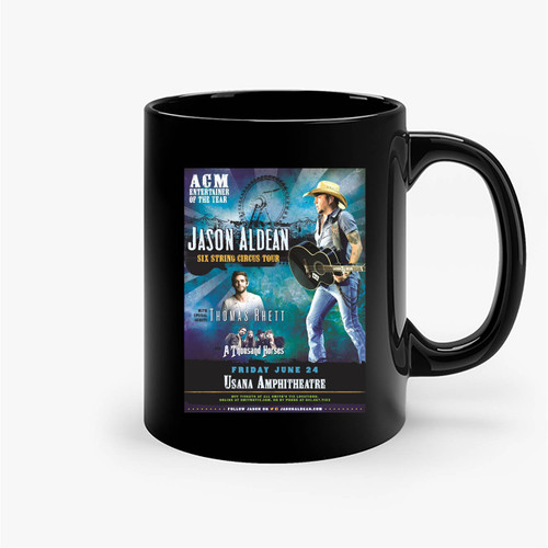 Jason Aldean Thomas Rhett String Circus Tour Salt Lake Concert Ceramic Mug