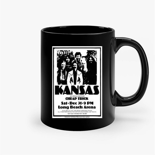 Kansas Cheap Trick At Long Beach Arena Long Beach Ceramic Mug