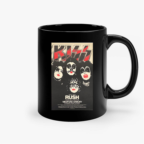 Kiss With Rush Dressed To Kill Tour May 23 1975 Medford Armory Oregon Concert Ceramic Mug