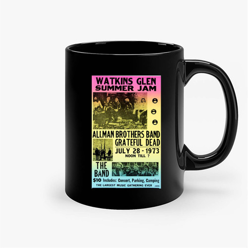 Luxe West Inc Allman Brothers Band & Grateful Dead Retro Concert Ceramic Mug