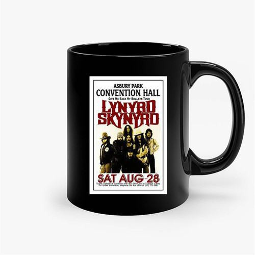 Lynyrd Skynyrd 1976 Asbury Park Nj Convention Hall Tour Concert Ceramic Mug