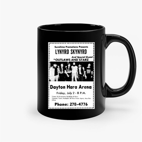 Lynyrd Skynyrd The Outlaws Starz At Hara Arena Trotwood Ohio United States Ceramic Mug