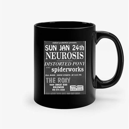 Neurosis Concert Flyer 1988 The Roxy Ceramic Mug