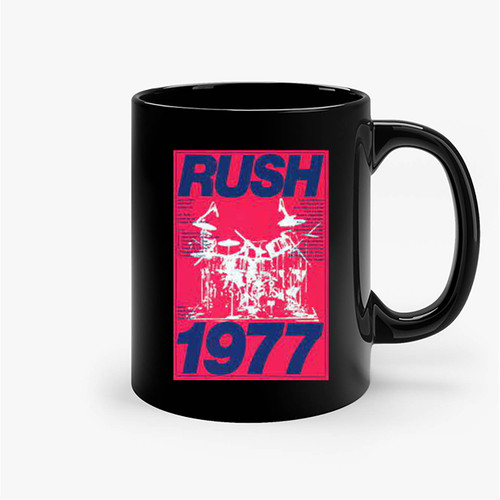 Rush 1 A4 1977 Reproduction Concert Ceramic Mug