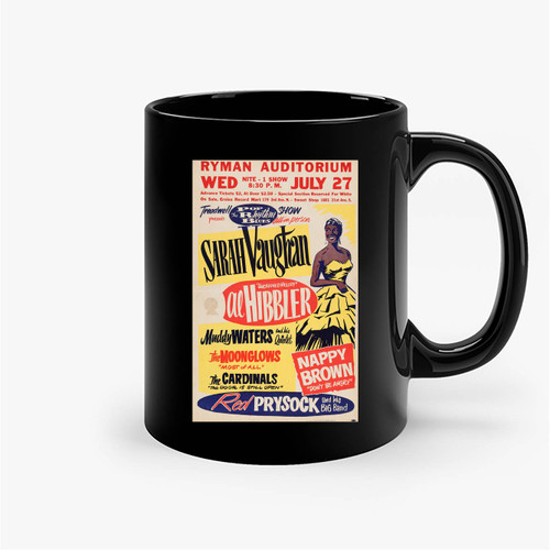 Sarah Vaughan Muddy Waters Moonglows Ryman Auditorium Concert Ceramic Mug