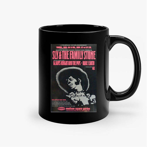 Sly And The Family Stone 1970 Boxing Style Concert Ceramic Mug