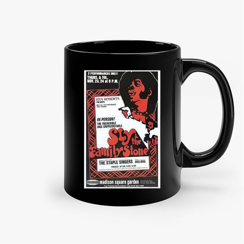Sly And The Family Stone Staple Singers 1972 New York Concert Ceramic Mug