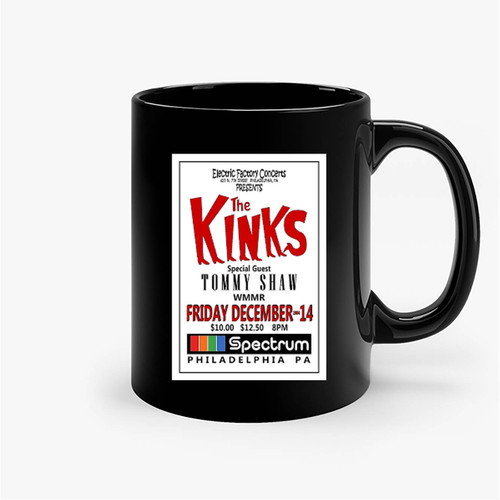 The Kinks 1984 Concert Ceramic Mug