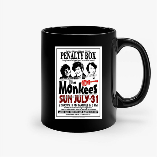 The Monkees 1977 Penalty Box Nightclub Ceramic Mug