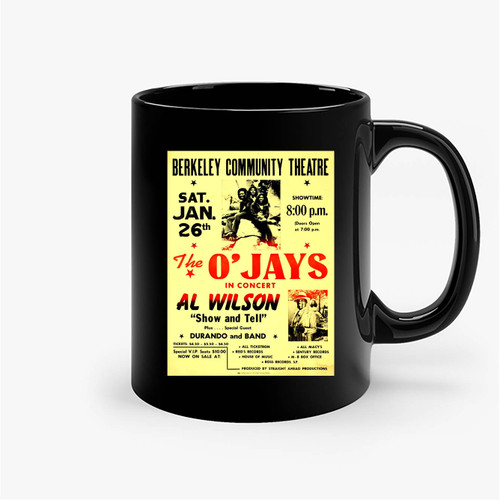 The O Jays And Al Wilson Berkeley Theatre Concert Ceramic Mug