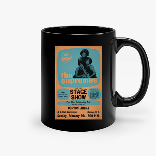 The Supremes 1967 Raleigh North Carolina Concert Ceramic Mug