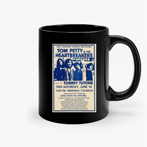 Tom Petty & The Heartbreakers 1980 Ft. Wayne In Concert Ceramic Mug