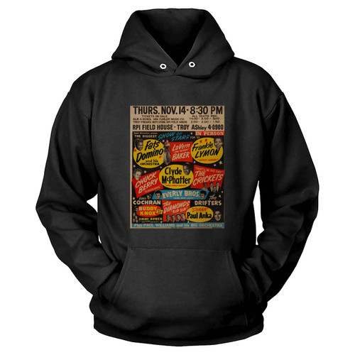 Buddy Holly Chuck Berry Eddie Cochran Everly Bros 1957 Biggest  Hoodie