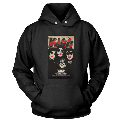 Kiss With Rush Dressed To Kill Tour May 23 1975 Medford Armory Oregon Concert  Hoodie