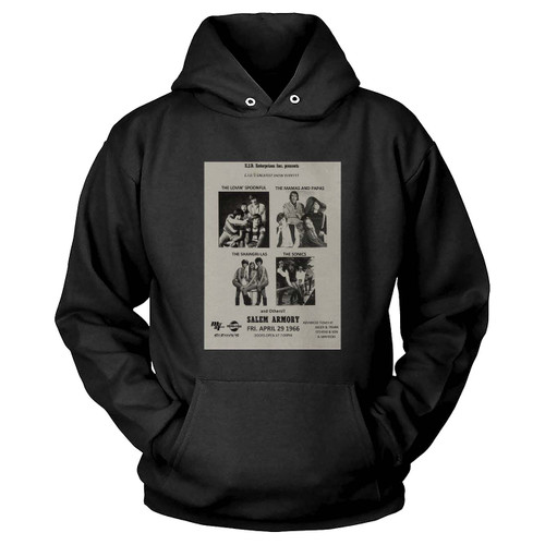 Lovin Spoonful And The Mamas And The Papas Original 1966 Concert Pos5Ter  Hoodie