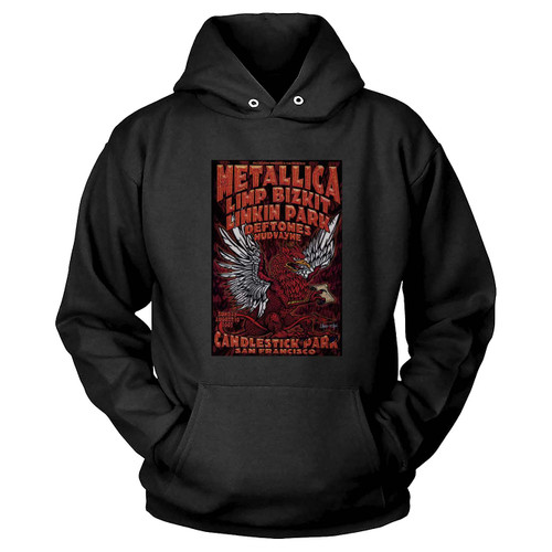 Metallica Linkin Park Limp Bizkit Live In Concert San Francisco 2003 Rock And Metal Music  Hoodie