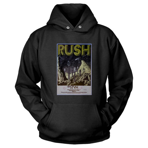 Rush Ultra Rare Autographed 1976 El Paso Concert  Hoodie