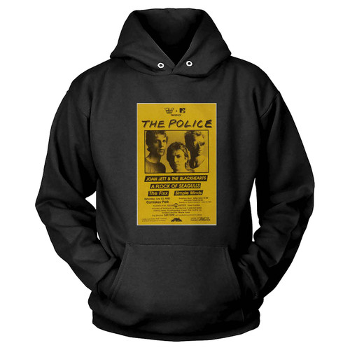 The Police Joan Jett And The Blackhearts And A Flock Of Seagulls 1983 Chicago Illinois Concert  Hoodie