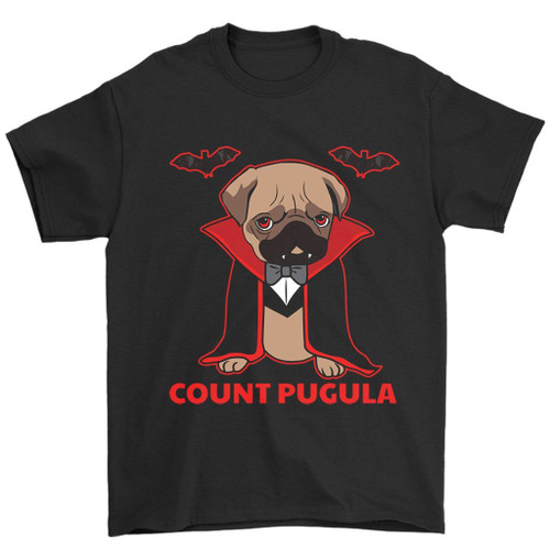 Count Pugula Halloween Funny And Cute Pug Vampire Man's T-Shirt Tee