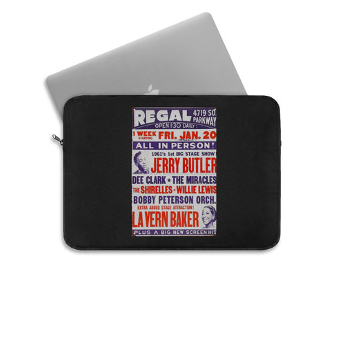 1961 Miracles Jerry Butler Concert  Laptop Sleeve