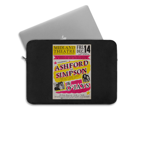 Ashford & Simpson O'Jays 1984 Kansas City Concert  Laptop Sleeve