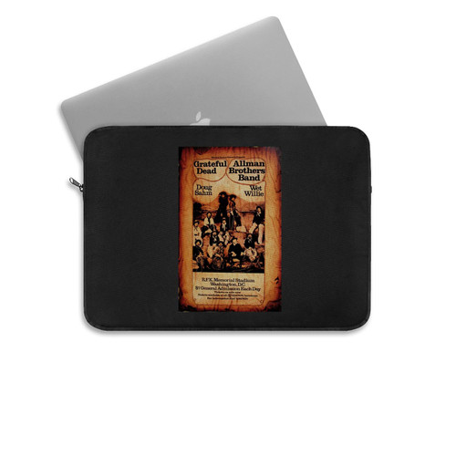 Grateful Dead And Allman Brothers Reprint Concert  Laptop Sleeve