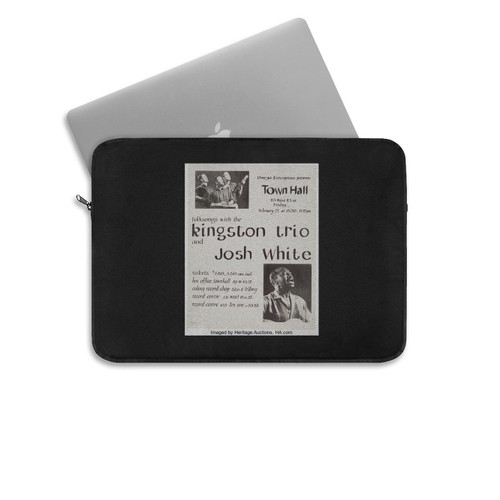 Kingston Trio Josh White Town Hall Concert Handbill  Laptop Sleeve