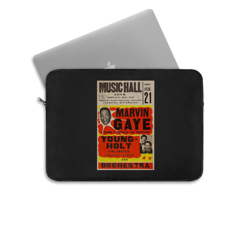 Marvin Gaye Signed Music Hall Concert  Laptop Sleeve