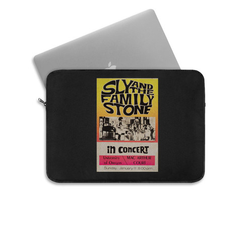 Sly And The Family Stone 1970 Eugene Oregon Cardboard Concert  Laptop Sleeve