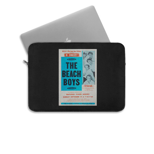 The Beach Boys 1965 Vintage Handbill And Colorful 1984 Concert  Laptop Sleeve