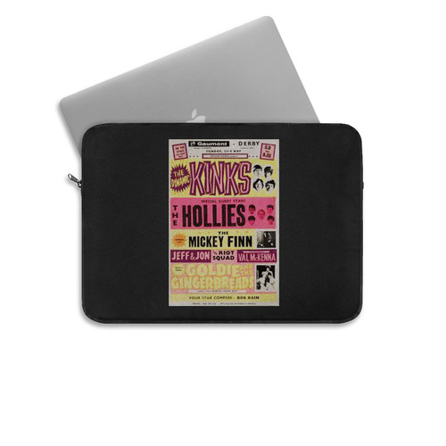 The Hollies The Kinks 1965 Small British Concert  Laptop Sleeve