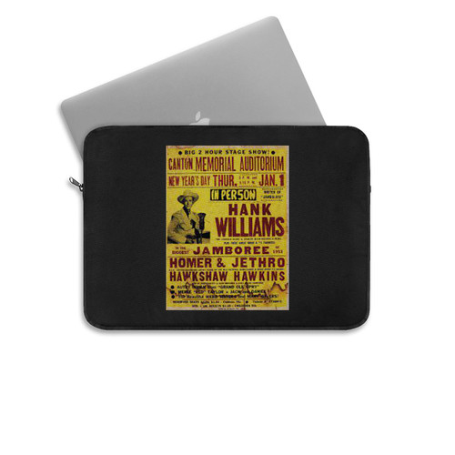 Wee Blue Coo Music Concert Advert Hank Williams Year Jamboree Usa Art Print  Laptop Sleeve