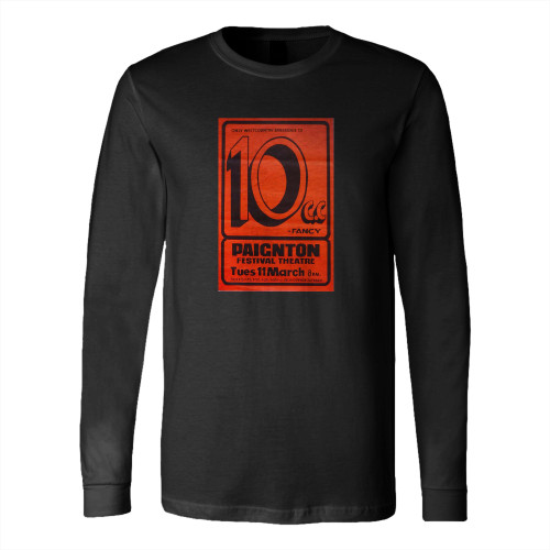 10Cc 10Cc Paignton Concert 1975 '1975  Long Sleeve T-Shirt Tee